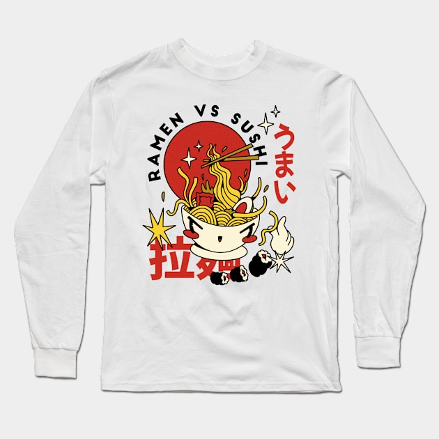 Ramen and Sushi Long Sleeve T-Shirt by NobleTeeShop